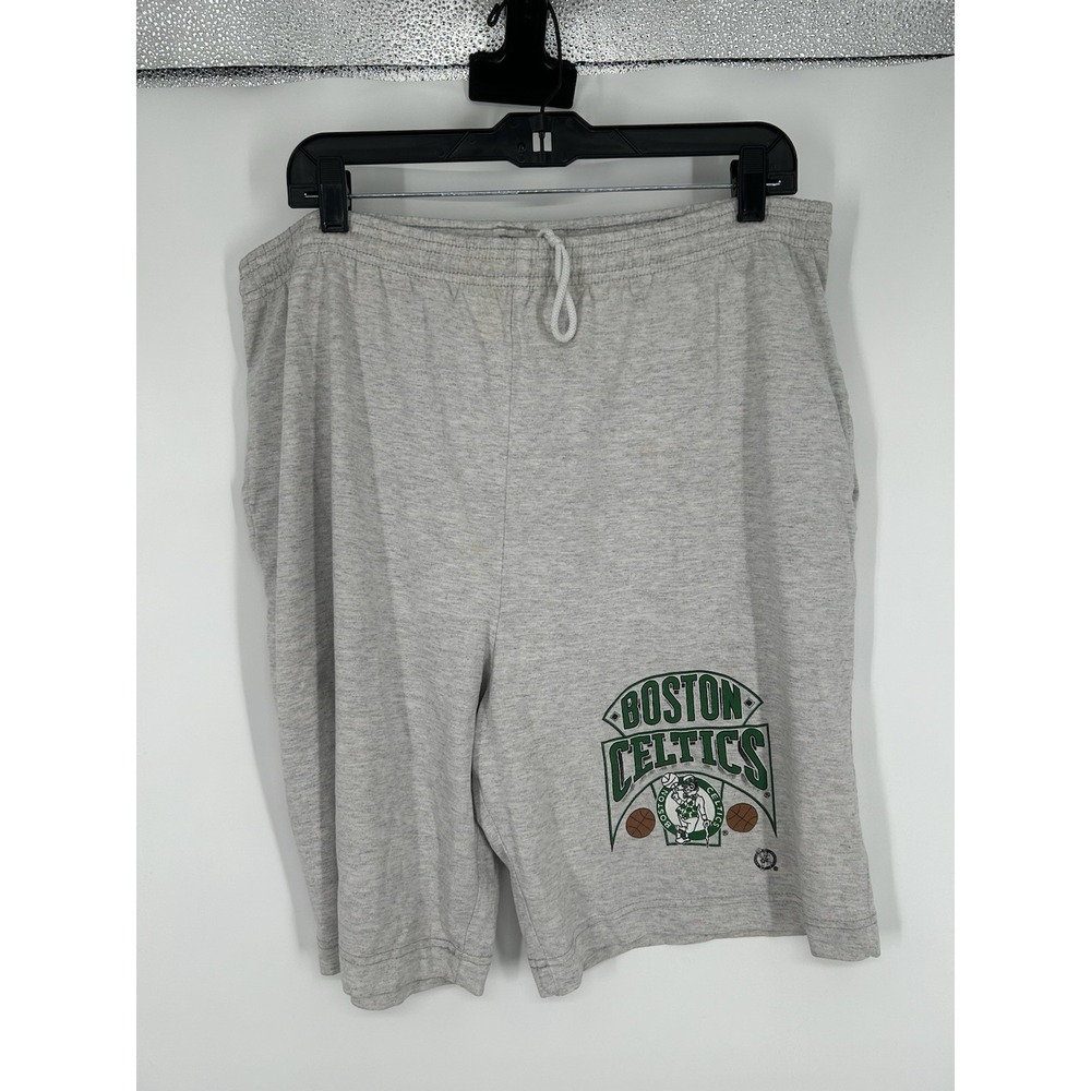 Boston Celtics Vintage 90s Nutmeg Sweat Shorts NBA Made In USA Grey Mens Size XL